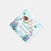 Bruine Zeemeermin Twee het Zee Meisjes 2e Verjaard Servet (Hoek)