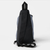 Bruine zeilboot en naam op grijs sling bag (Achterkant)