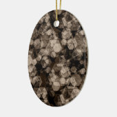 Bruine zeshoeken. keramisch ornament (Links)