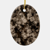 Bruine zeshoeken. keramisch ornament (Voorkant)