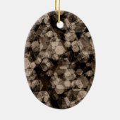 Bruine zeshoeken. keramisch ornament (Achterkant)