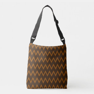 Bruine Zigzag Schoudertas Crossbody Tas
