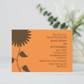 Bruine zonnebloempitten kaart (Staand voorkant)