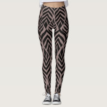 Bruine & Zwarte Abstracte Safari Dierenprint Leggi