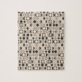 Bruine Zwarte Circles Jigzaag Puzzle Daisy Legpuzzel (Verticaal)