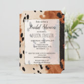 Bruine Zwarte Crème Koeienhuid Kaart (Staand voorkant)