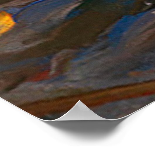  bruine zwarte eenden in de zeehond poster (Hoek)