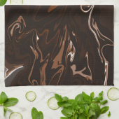 Bruine, zwarte en grijze zwembroeken theedoek (Gevouwen)