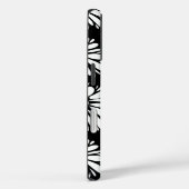 Bruine zwarte en witte bloemen Case-Mate iPhone case (Achterkant / Rechts)