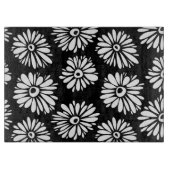 Bruine zwarte en witte bloemen snijplank (Voorkant)