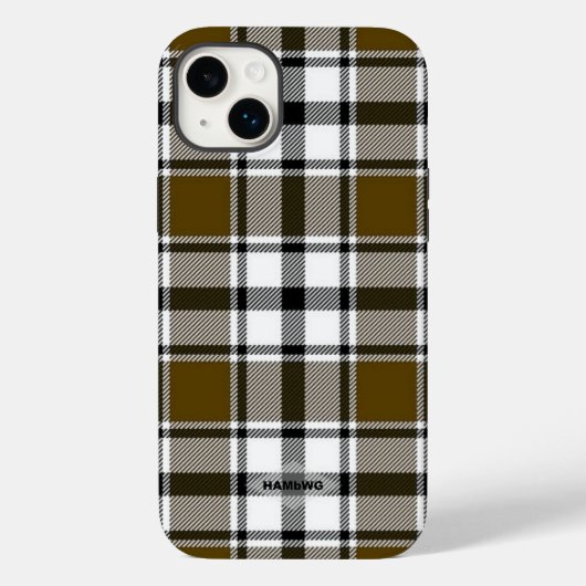 Bruine, zwarte en witte Pset Iphone-draagtas HAMbW Case-Mate iPhone Case (Achterkant)