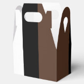Bruine, zwarte en witte strepen bedankdoosjes (Geopend)