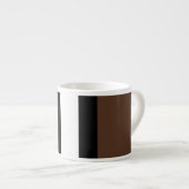 Bruine, zwarte en witte strepen espresso kop (Voorkant rechts)