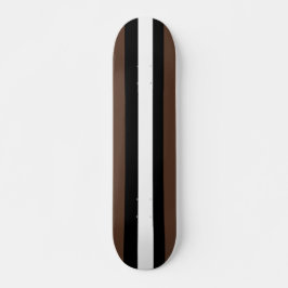 Bruine, zwarte en witte strepen persoonlijk skateboard