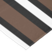 Bruine, zwarte en witte strepen tafelkleed (Gekanteld)