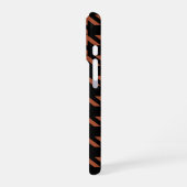 Bruine Zwarte Houndstooth Schotse ruit iPhone Hoesje (Linkerkant)