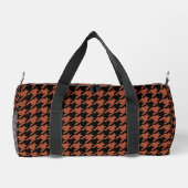 Bruine Zwarte Houndstooth Schotse ruit Plunjezak (Achterkant)