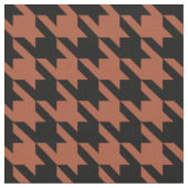 Bruine Zwarte Houndstooth Schotse ruit  Stof (Close Up)