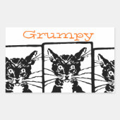 Bruine zwarte kat voor de bruine persoon of de kat rechthoekige sticker (Voorkant)