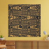 Bruine zwarte luipaard Moderne Abstracte golflengt Canvas Afdruk (Insitu (Woonkamer))