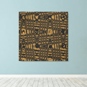 Bruine zwarte luipaard Moderne Abstracte golflengt Canvas Afdruk (Insitu (Houten vloer))