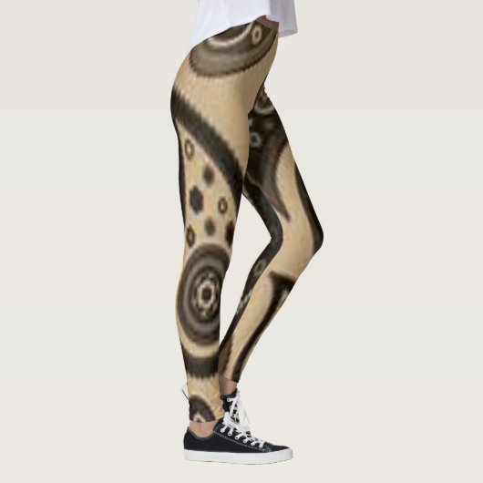 bruine zwarte paisley leggings (Rechts)