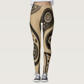 bruine zwarte paisley leggings (Voorkant)