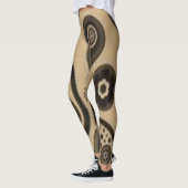 bruine zwarte paisley leggings (Links)