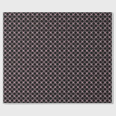 bruine zwarte polka dot check pattern mode cadeaupapier (Vlak)