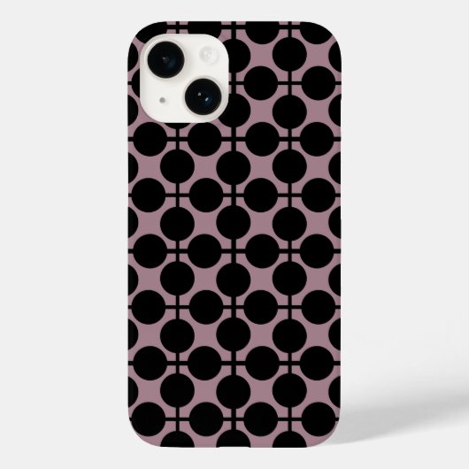 bruine zwarte polka dot check pattern mode Case-Mate iPhone case (Achterkant)