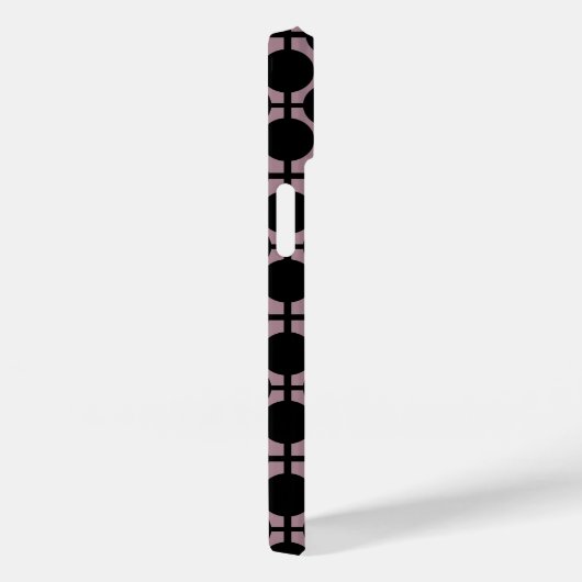 bruine zwarte polka dot check pattern mode Case-Mate iPhone case (Achterkant / Rechts)