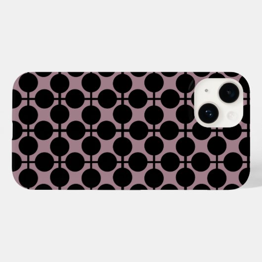 bruine zwarte polka dot check pattern mode Case-Mate iPhone case (Achterkant (horizontaal))