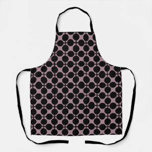 bruine zwarte polka dot check pattern mode schort