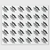 Bruine zwarte snor, Birthday Cadeaupapier (Vlak)