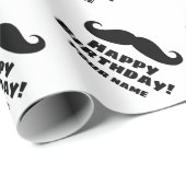 Bruine zwarte snor, Birthday Cadeaupapier (Rol Hoek)