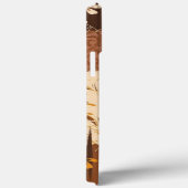 Bruine zwarte witte bloemen Case-Mate iPhone case (Achterkant / Rechts)