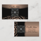 Bruine & Zwarte Zebra Visitekaartjes (Voorkant / Achterkant)