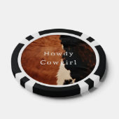 Bruine Zwarte Zuidwest Nep Runderleer Poker Chips (Enkel)
