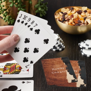 Bruine Zwarte Zuidwest Nep Runderleer Pokerkaarten