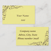 Bruine zwendel visitekaartje (Voorkant / Achterkant)