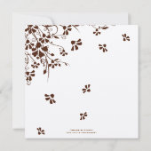 Bruine zwenkriemen bruiloft kaart (Achterkant)