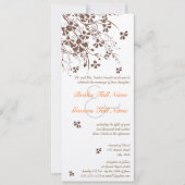 Bruine zwenkriemen bruiloft kaart (Voorkant)