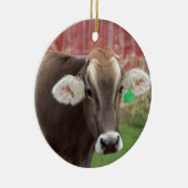 Bruine Zwitserse kool Keramisch Ornament (Rechts)