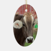 Bruine Zwitserse kool Keramisch Ornament (Rechts)