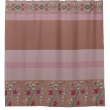 Bruinen en roze met bloemmotief