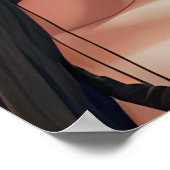 Bruineogige brunette anime meisje poster (Hoek)