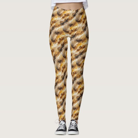 Bruingele rook Leggings (Voorkant)