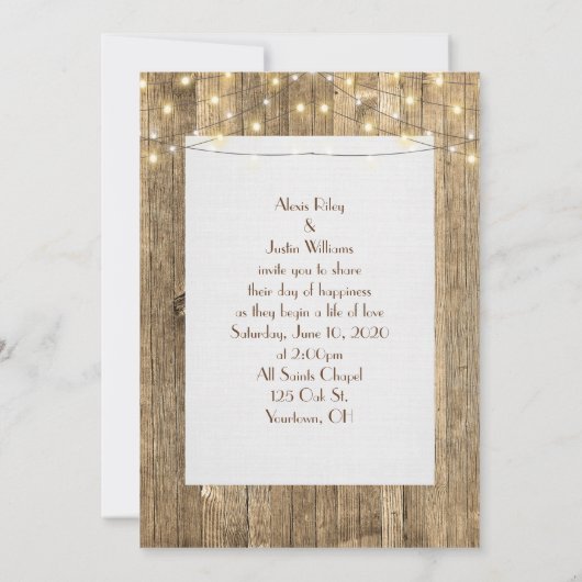 bruinhout en -verlichting kaart (Achterkant)