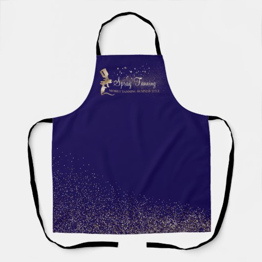 Bruinings Spray Verf navy Schort (Voorkant)