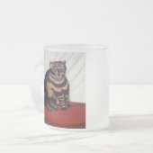  bruinkat matglas koffiemok (Voorkant links)